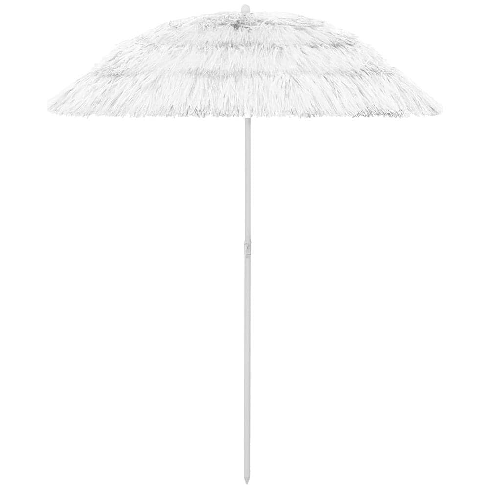 Ombrellone da Spiaggia Hawaii Bianco 180 cm - Foto 1