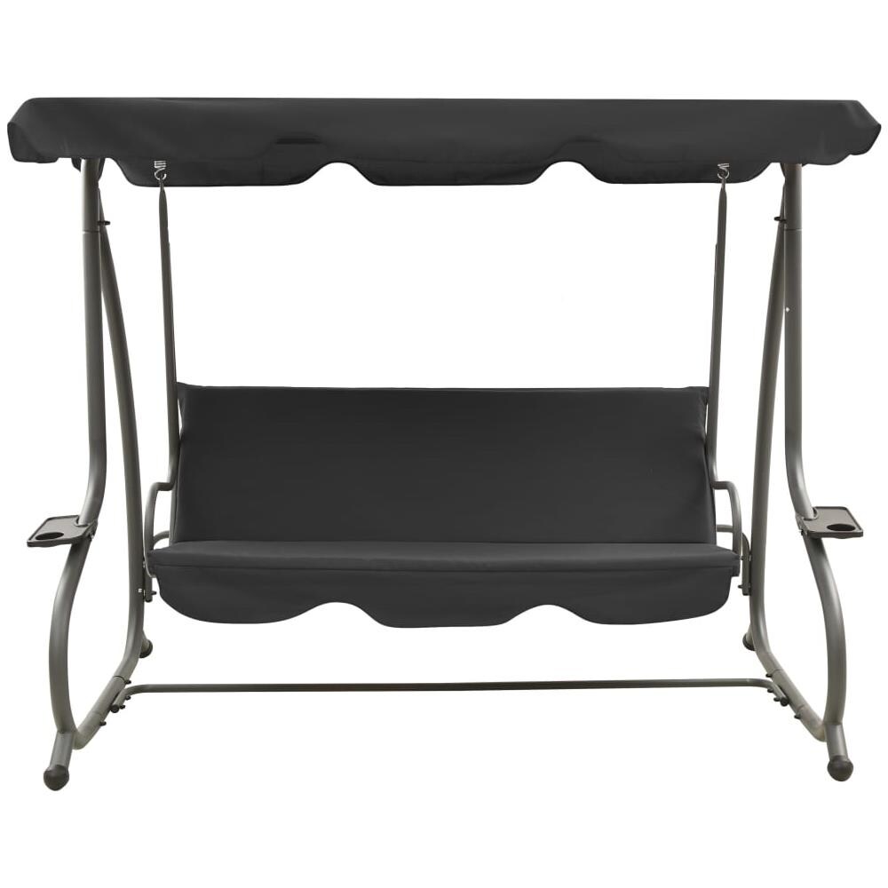 Panchina A Dondolo Da Giardino Con Baldacchino Antracite - Foto 2