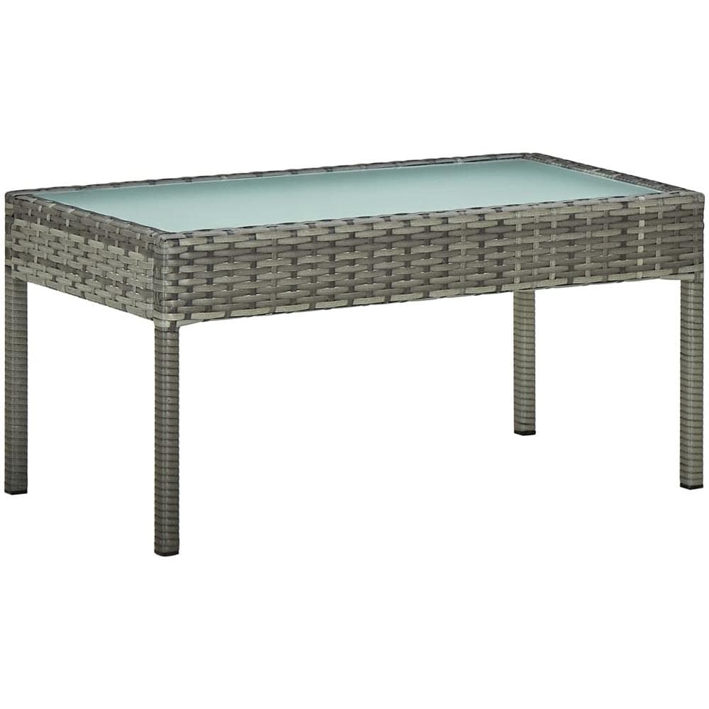 Set Divani Da Giardino 4 Pz Con Cuscini In Polyrattan Grigio - Foto 2