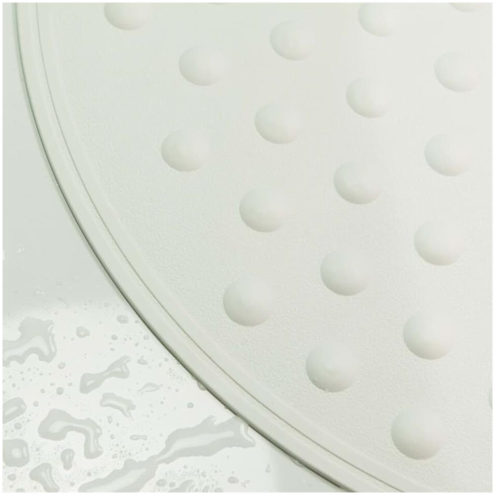 Tappetino da Bagno Antiscivolo Rotondo 55 cm Bianco - Foto 2