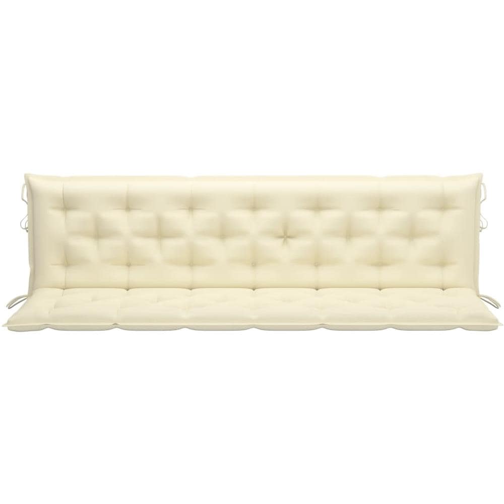 Cuscini Panca Giardino 2pz Bianco Crema 200x50x7 Tessuto Oxford - Foto 2