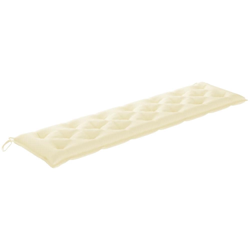Cuscini Panca Giardino 2pz Bianco Crema 200x50x7 Tessuto Oxford - Foto 3