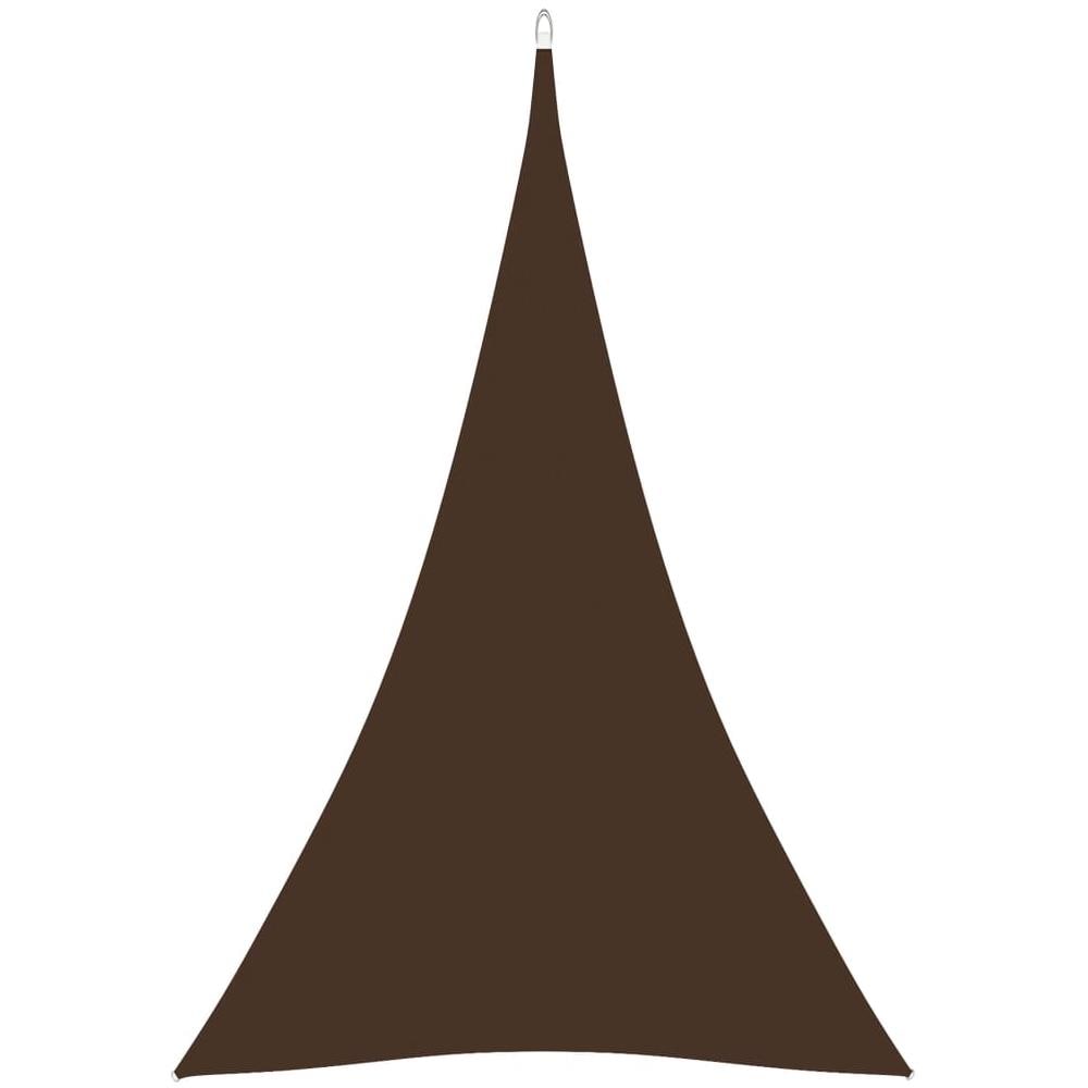 Parasole a Vela Oxford Triangolare 5x7x7 m Marrone - Foto 1
