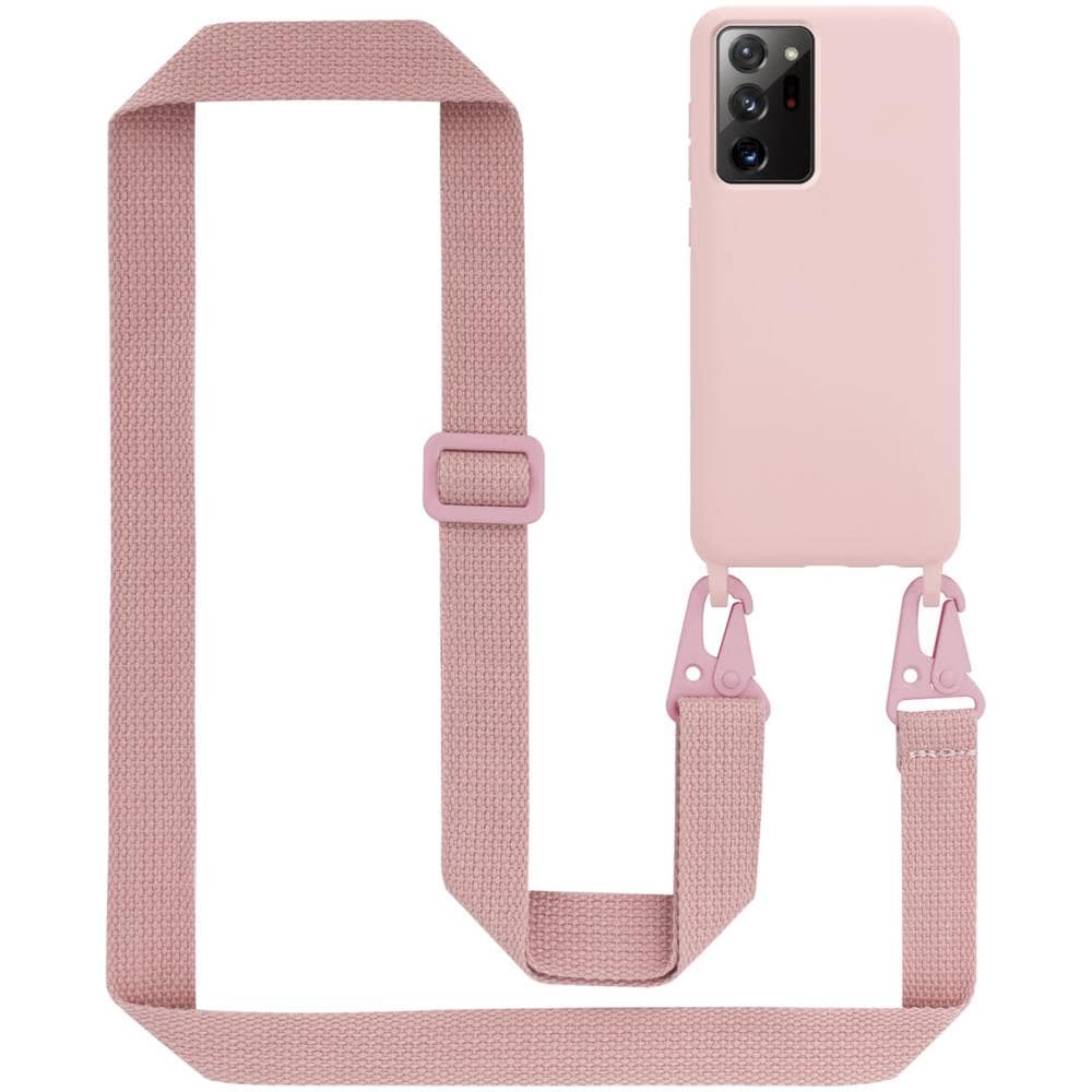 Catena Di Telefoni Cellulari Compatibile Con Samsung Galaxy Note 20 Plus In Liquid Rosa - Coperchio Di Protezione In Silicone Con Cordino Regolabile In Lunghezza - Foto 1
