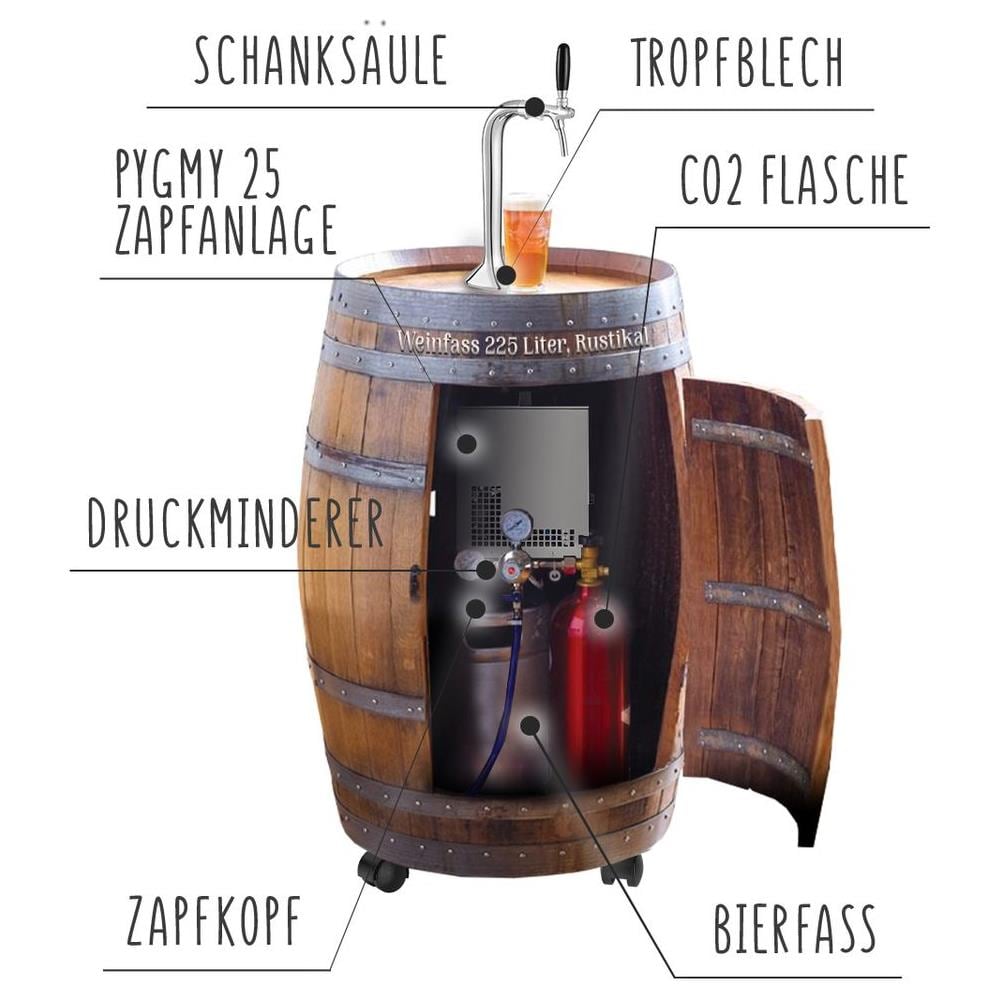 Dispenser Barrique Mobile Per Birreria, Set Completo Arrotolabile - Foto 3