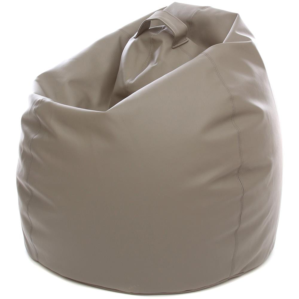 Poltrona Sacco In Poliestere Ed Ecopelle, Da 80 Cm Grigio - Foto 2