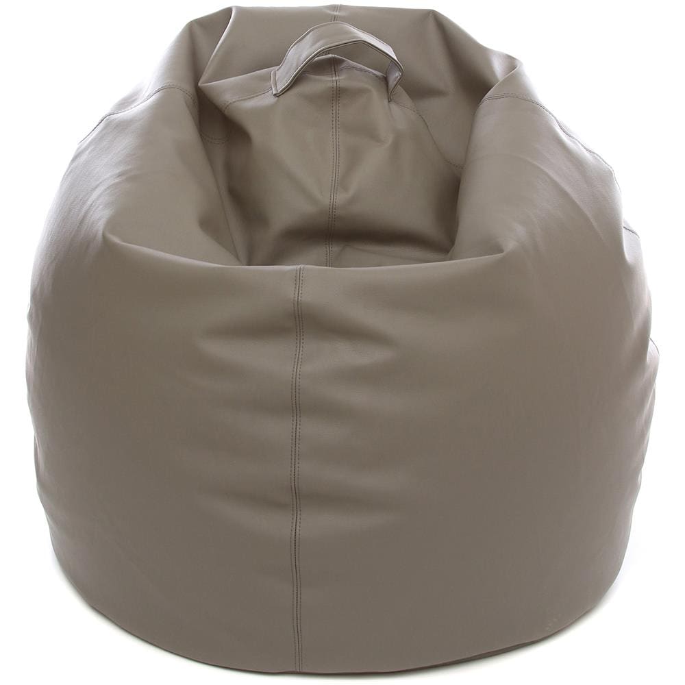 Poltrona Sacco In Poliestere Ed Ecopelle, Da 80 Cm Grigio - Foto 1