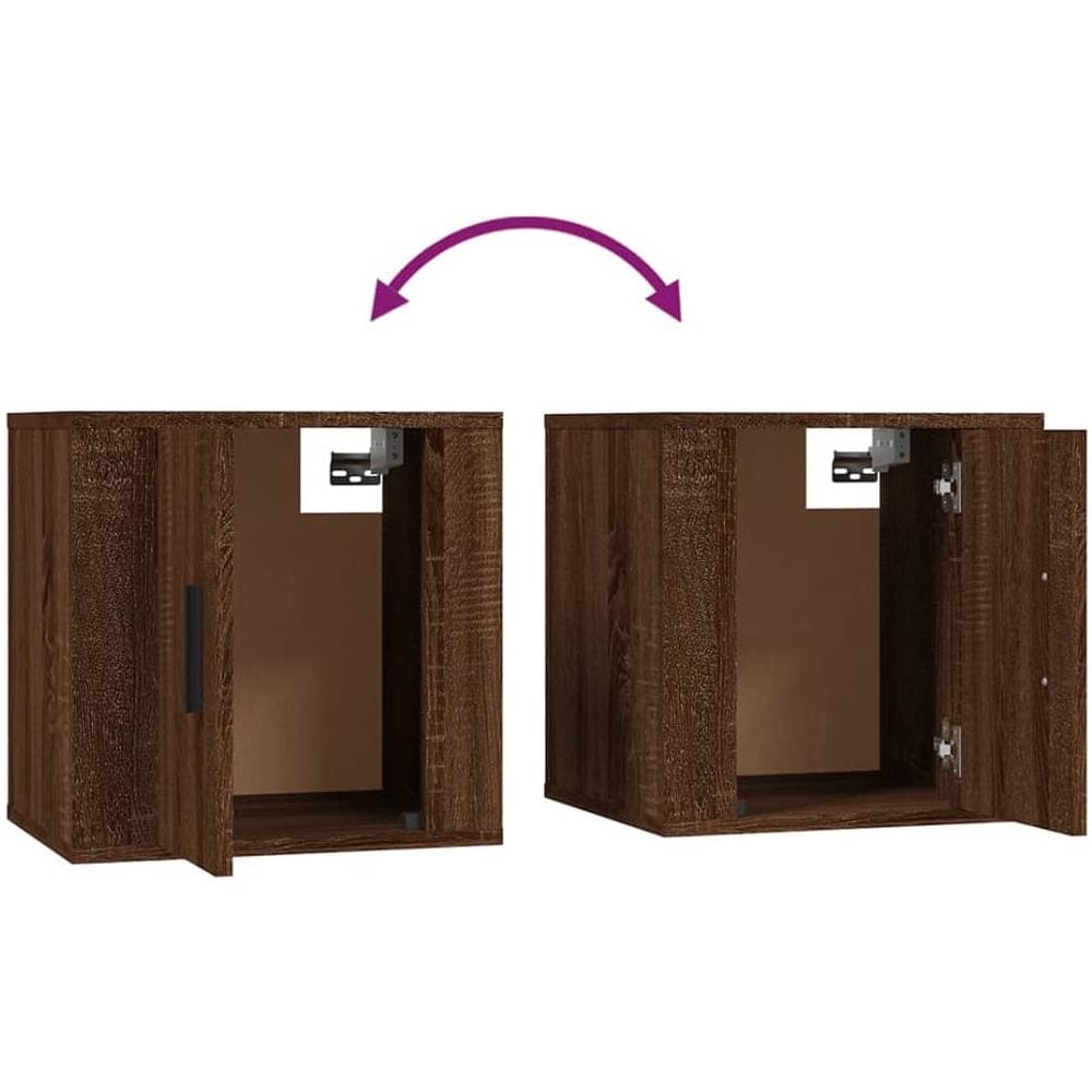 Mobile Porta Tv A Parete Rovere Marrone 40x34,5x40 Cm - Foto 10