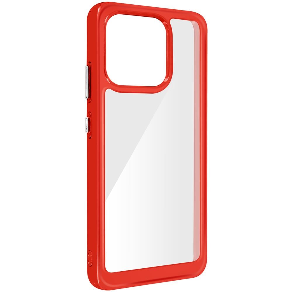 Cover Antiurto Xiaomi Redmi 12c Retro Rigido Blocco Fotocamera Rialzato Rosso - Foto 1