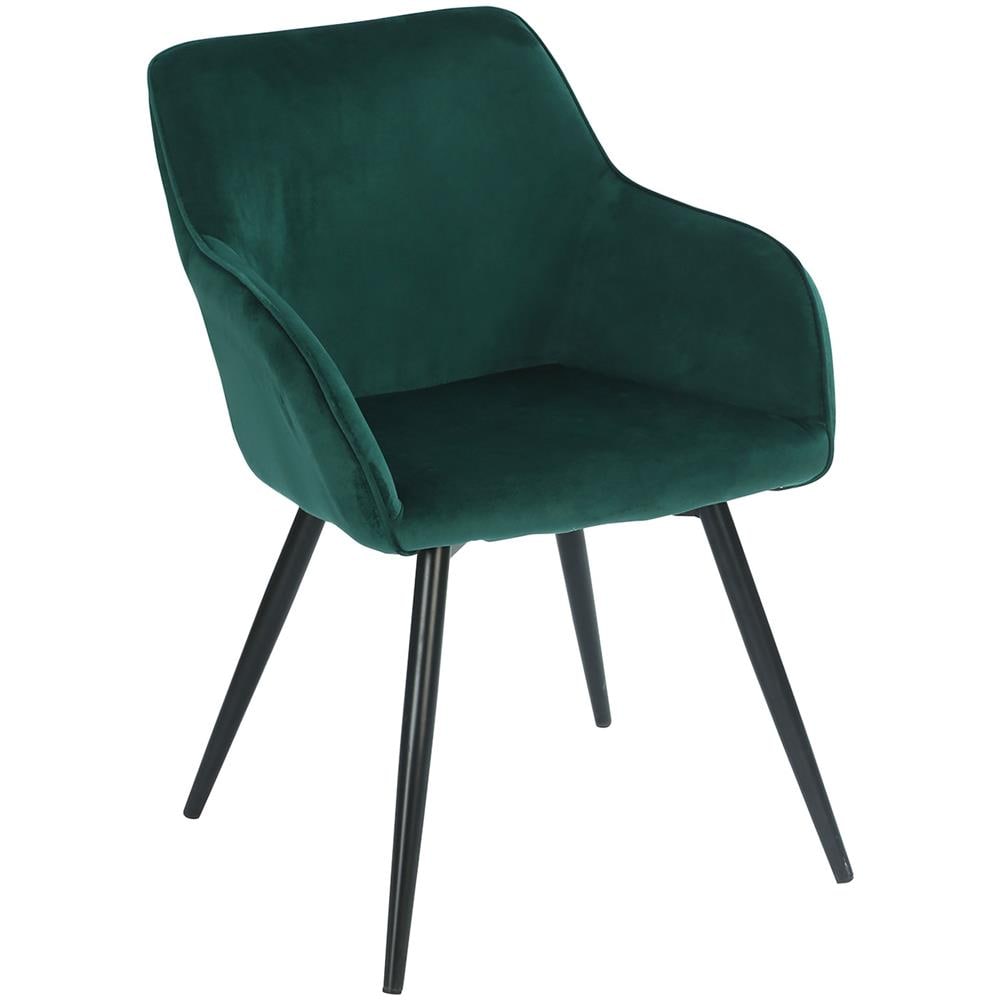 Sedia Vintage Gisele In Velluto Verde - Foto 1