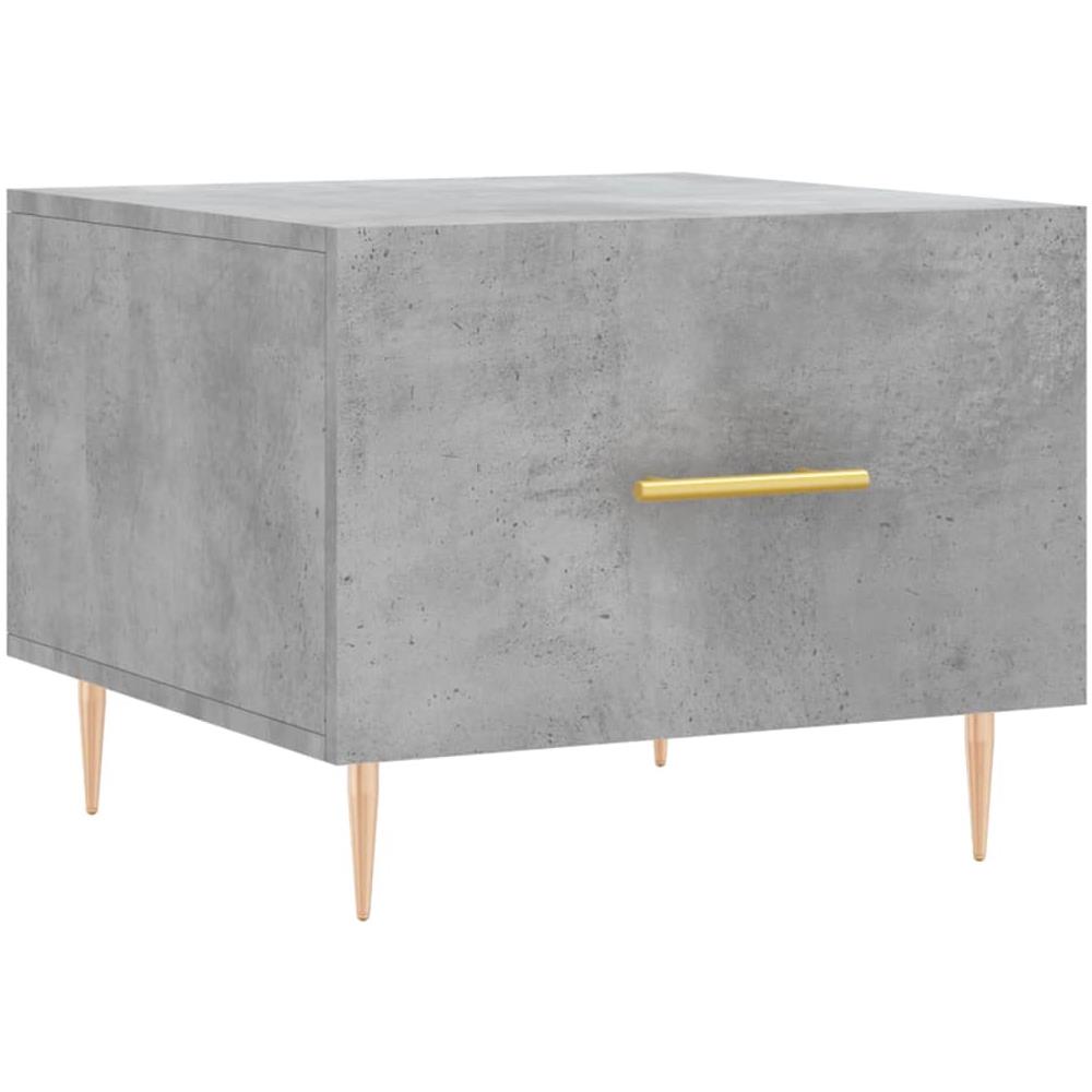 Tavolino Salotto Grigio Cemento 50x50x40 Cm Legno Multistrato - Foto 2