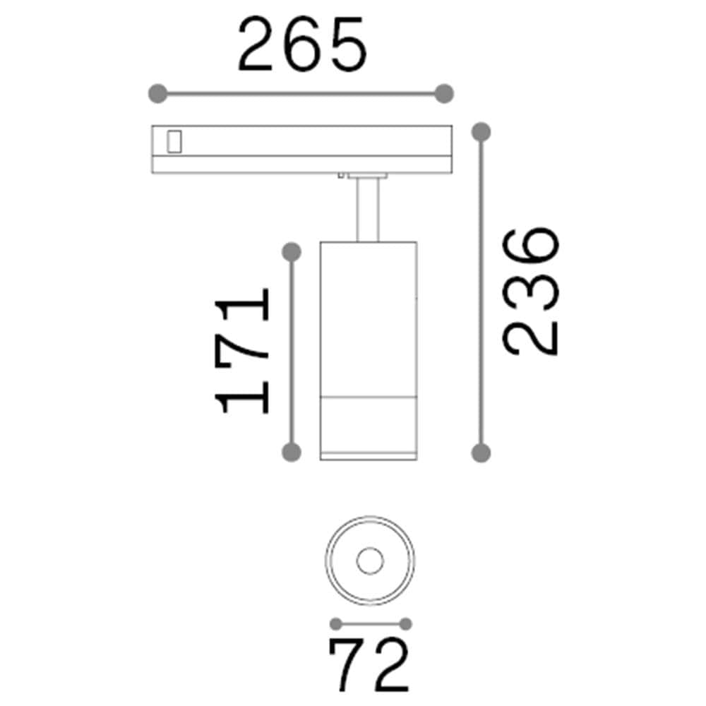 Proiettore Cilindrico Eos Alluminio-plastiche Bianco Led 25w 3000k 1-10v - Foto 2