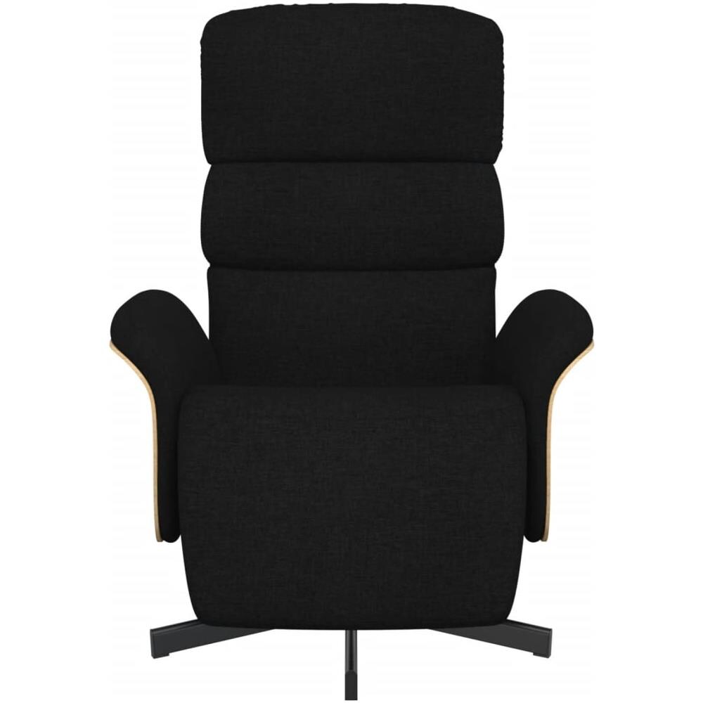 Poltrona Reclinabile Con Poggiapiedi Nera In Tessuto - Foto 3