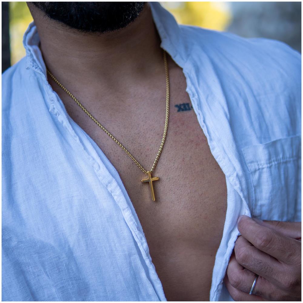 Collana da uomo in acciaio inossidabile, ""Lord"", 60cm, Oro - Foto 2