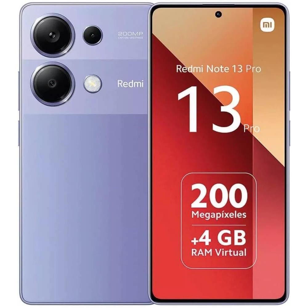 Redmi Note 13 Pro 4G 256GB 8GB Ram Display 6.67"AMOLED Doppia SIM USB tipo-C 5000 mAh Fotocamera 200 Mpx Android 13 Lavender Purple - Foto 1