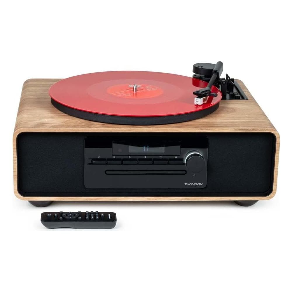 Sistema Stereo HIFI MIC300TT Giradisci 45 33 Giri CD MP3 Bluetooth Radio FM USB 50W - Foto 2