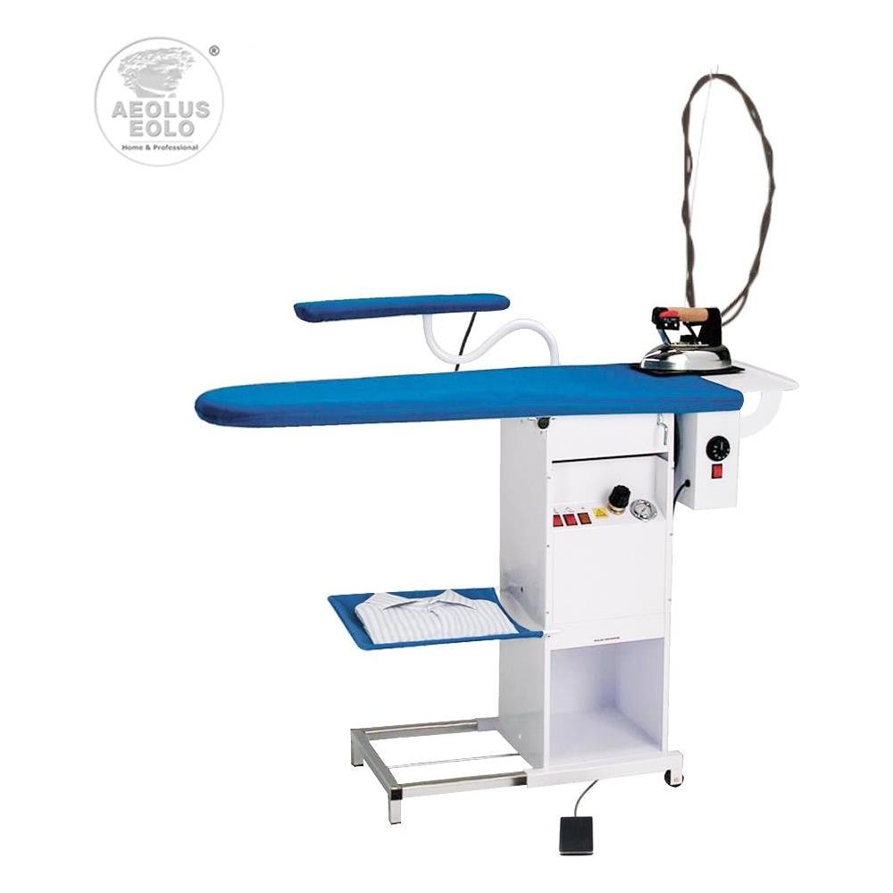 EOLO Tavolo da Stiro TS03 V6 Professionale Piano Riscaldato Aspirante Caldaia in Rame Ferro con Paravapore Richiudibile Stiramaniche Aspirante Riscaldato Ruote Garanzia 5 anni A++ Made in Italy - Foto 1