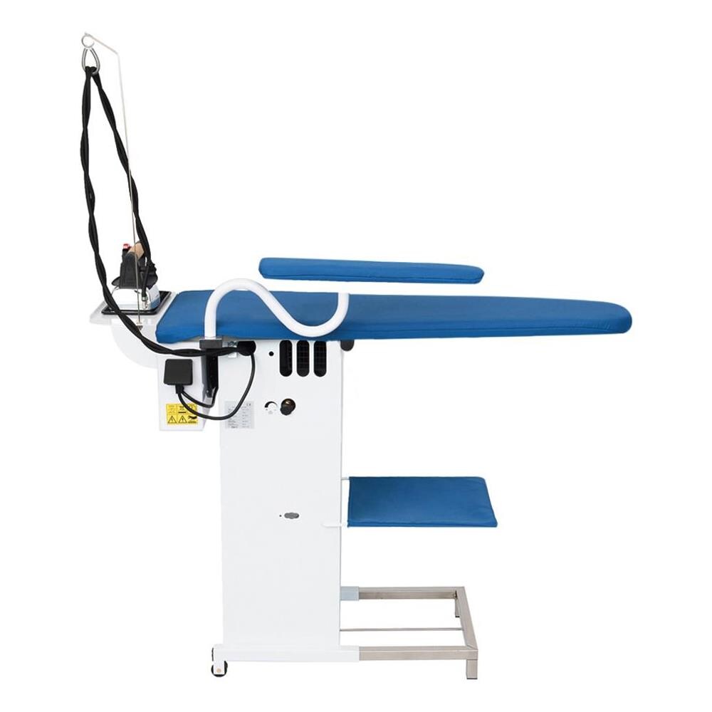 EOLO Tavolo da Stiro TS03 V6 Professionale Piano Riscaldato Aspirante Caldaia in Rame Ferro con Paravapore Richiudibile Stiramaniche Aspirante Riscaldato Ruote Garanzia 5 anni A++ Made in Italy - Foto 2
