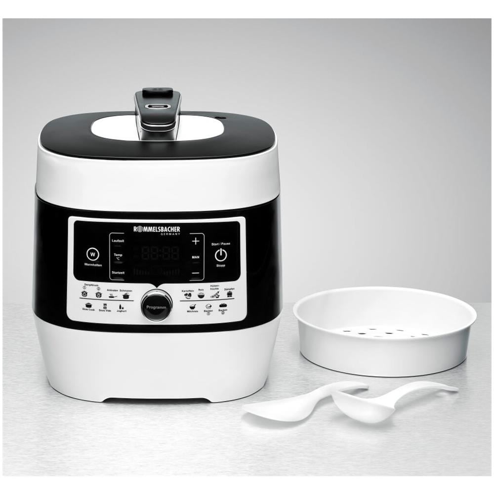 MD 1000 Pentola a Pressione 4 L Colore  Nero Bianco 1000 W - Foto 1