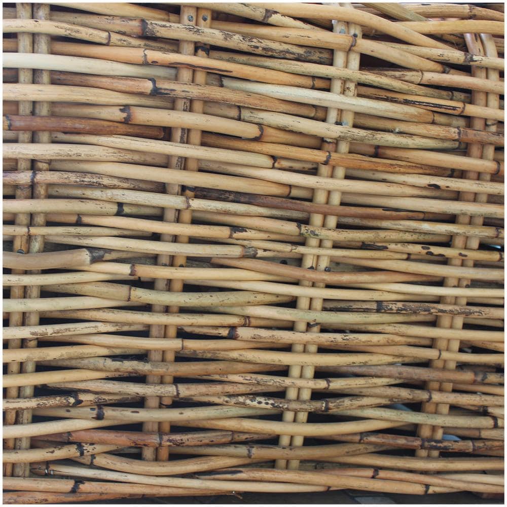 Roseus - Divano Da Giardino Componibile Completo Di Cuscino Intreccio In Rattan Naturale - Foto 4