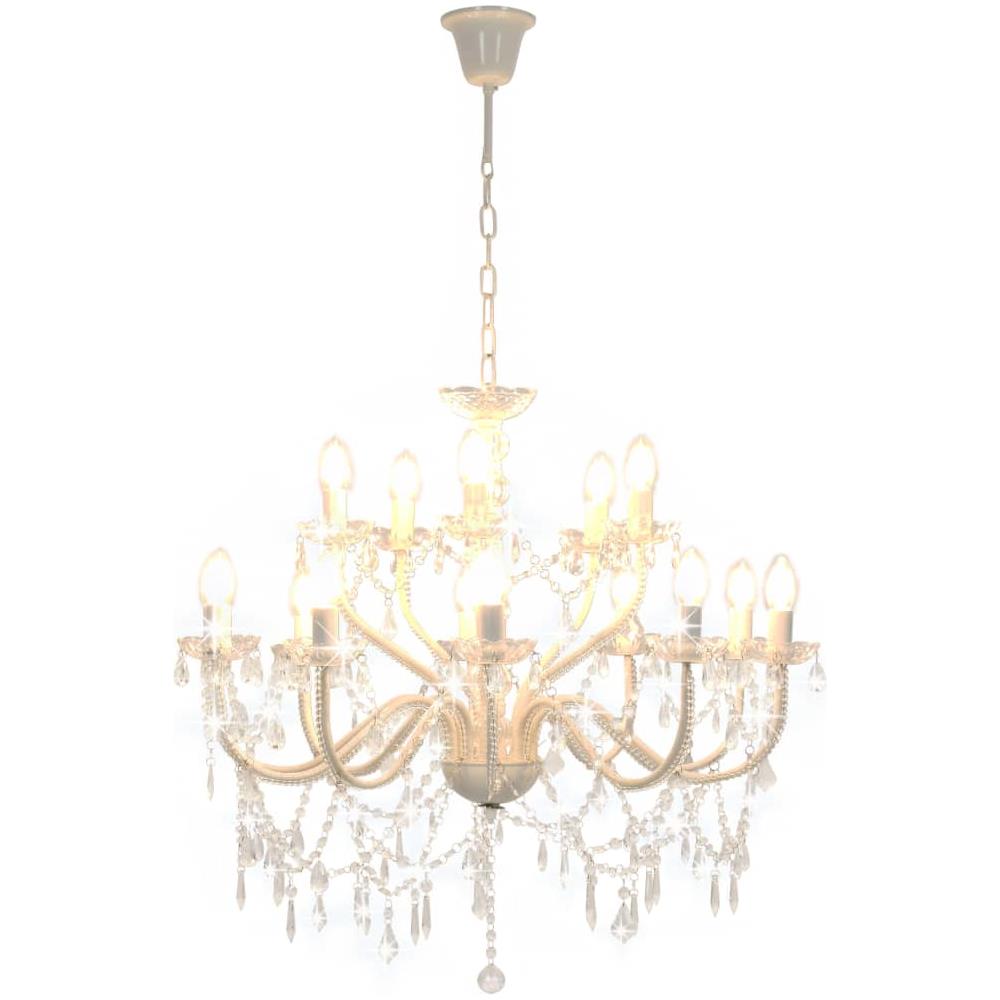 Candelabro A 2 Livelli Bianco 15 Lampadine E14 - Foto 7