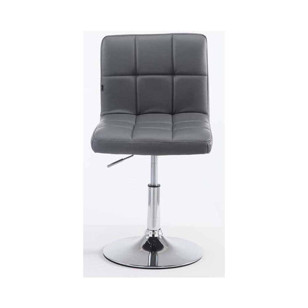 Set 2 Sedie Lounge Design Palma V2 I Coppia Sedie Sgabello Girevoli E Imbottite In Similpelle Trapunta I Sgabelli Regolabili 41-55 CM Grigio - Foto 2