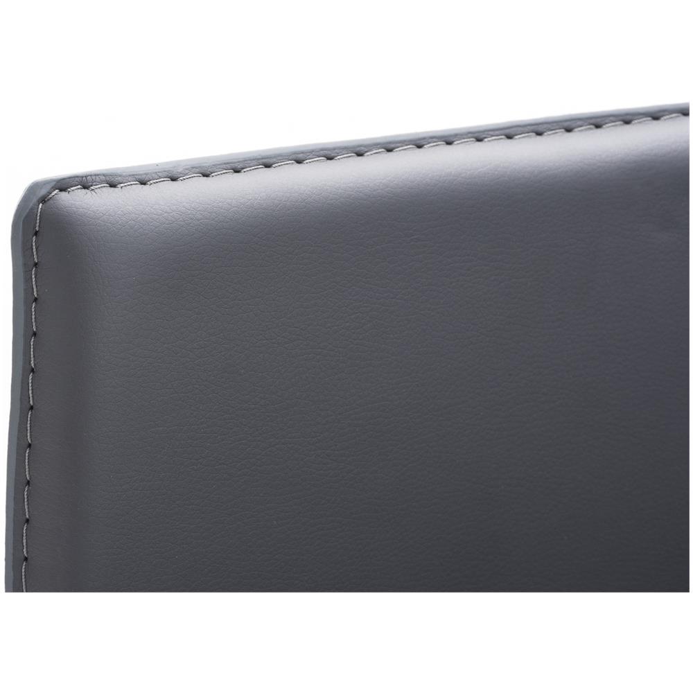 Sgabello Bar Impilabile Avola In Acciaio E Similpelle I Sedia Alta Da Cucina Con Schienale Altezza Seduta 78 CM Grigio - Foto 5