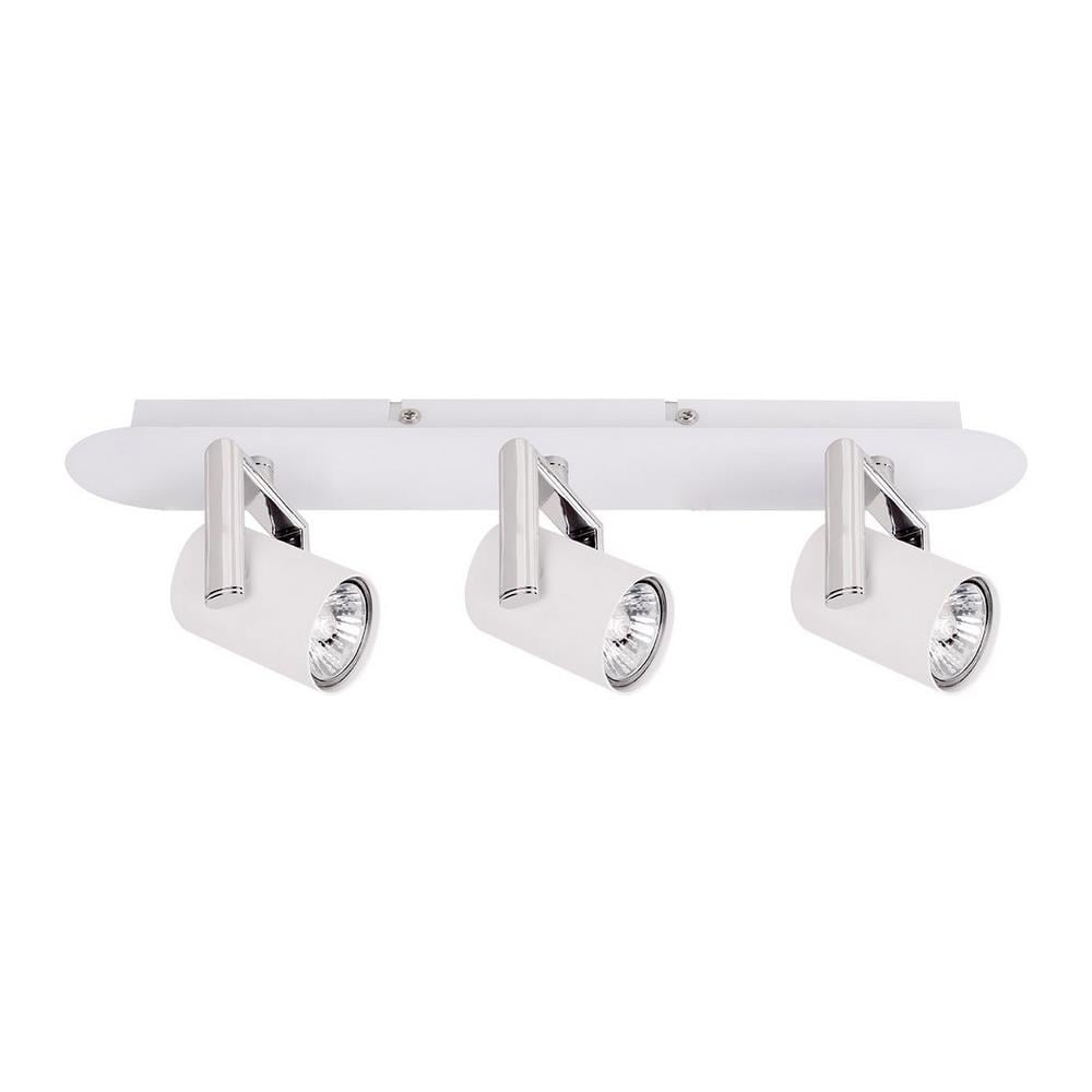 Faretti Moderni Bianco 3 Luci Con Paralume Led Bianco Opaco, Gu10 - Foto 1