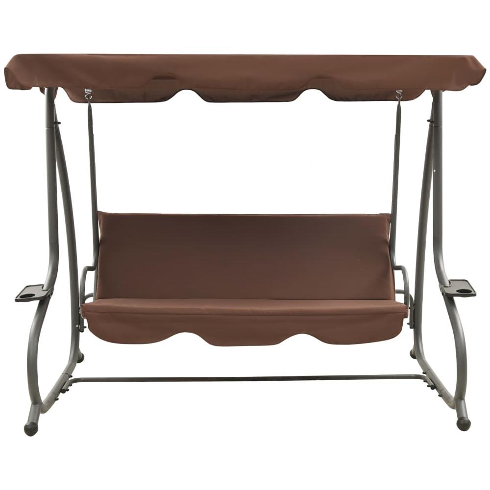 Panchina A Dondolo Da Giardino Con Baldacchino Caff - Foto 2