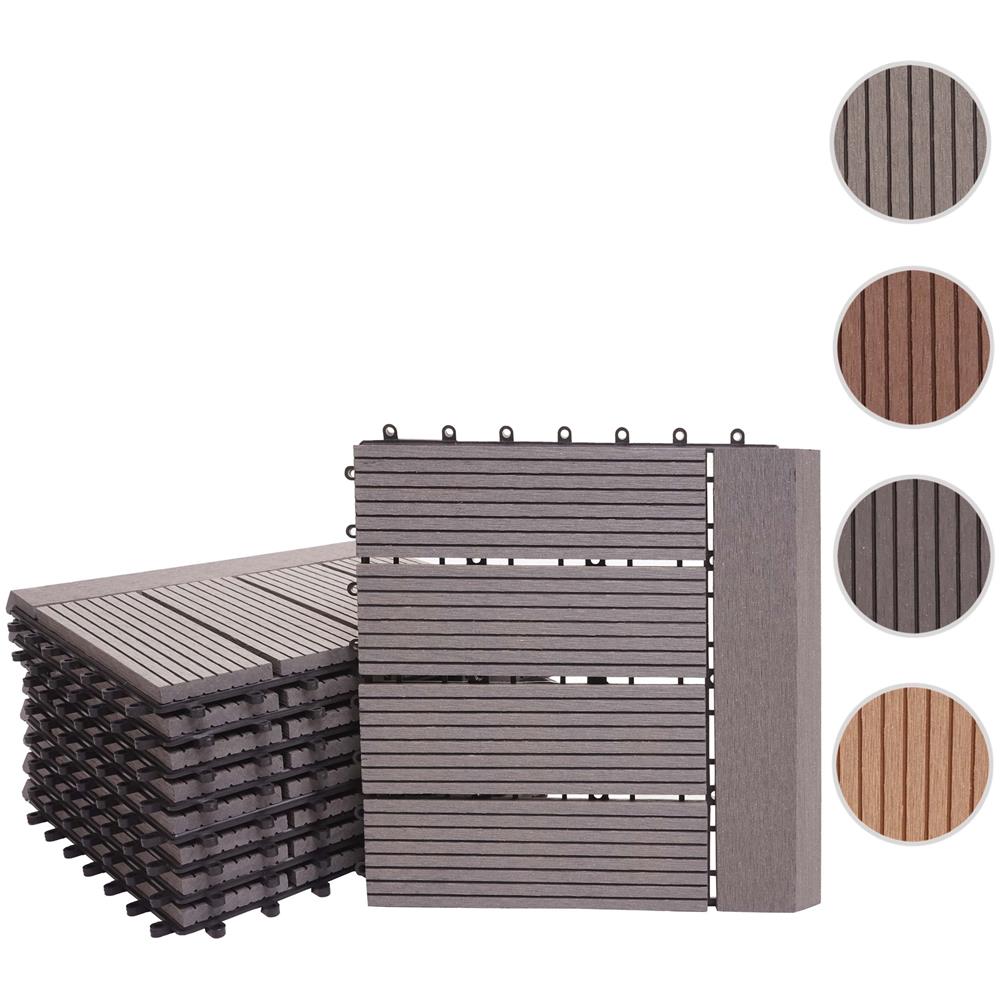 Pavimentazione Esterna In WPC 30x60cm - 18 Piastrelle Marroni Antiscivolo - Foto 4