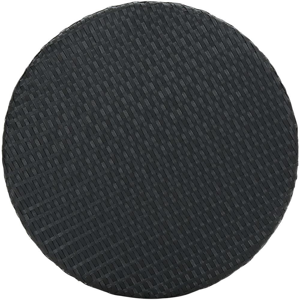 Set Bar da Giardino 3 pz con Cuscini Polyrattan Nero - Foto 3
