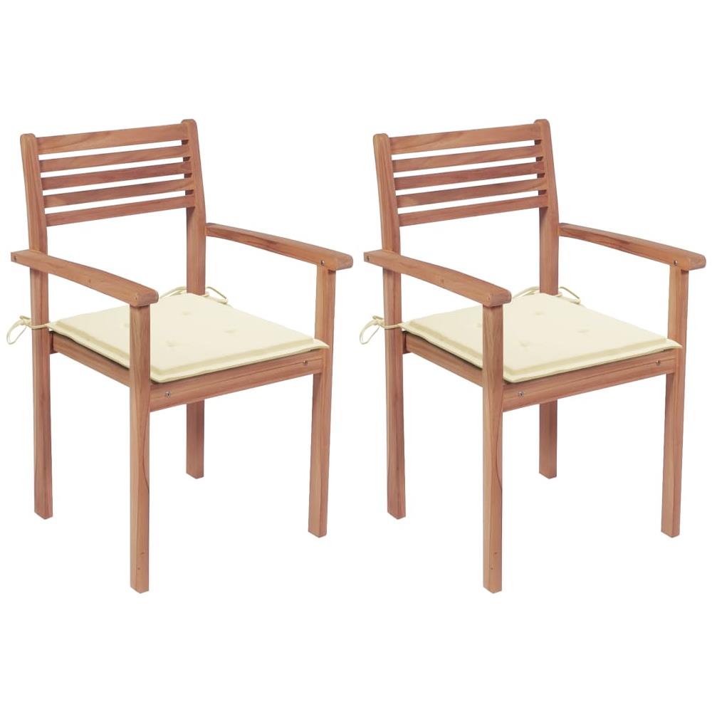 vidaXL Set da Pranzo Giardino 4pz con Cuscini Legno Massello di Acacia