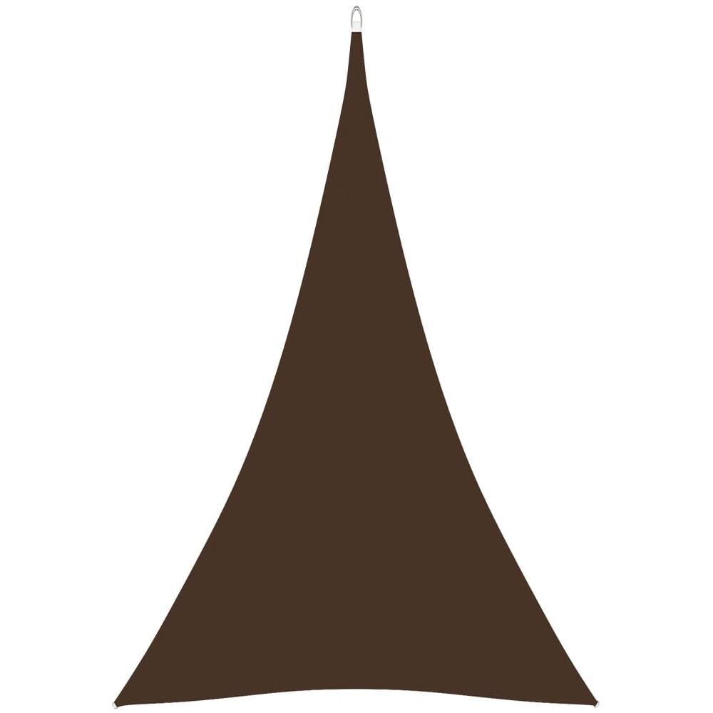 Parasole a Vela Oxford Triangolare 5x6x6 m Marrone - Foto 1