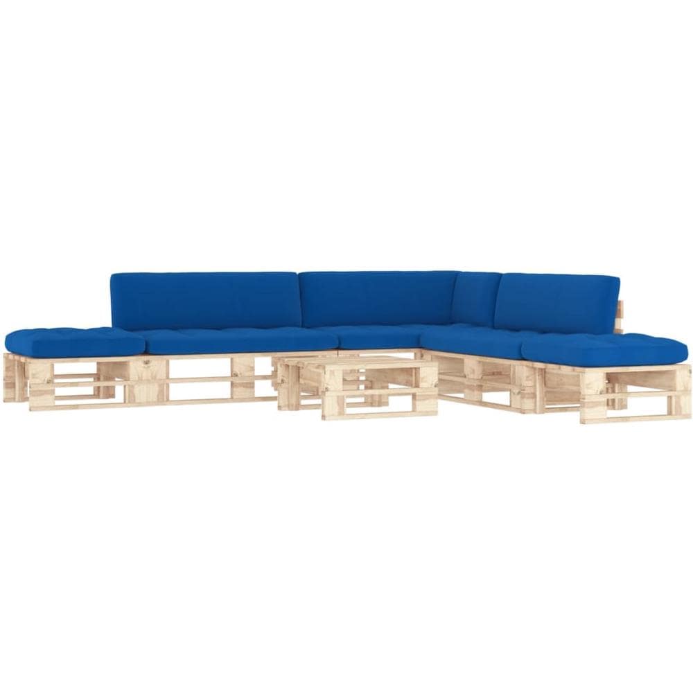 Set Divani in Pallet con Cuscini 6 pz in Pino Impregnato - Foto 1