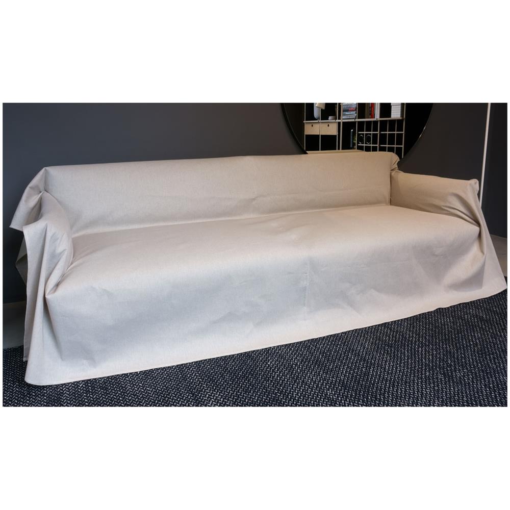 Telo Arredo Granfoulard Copritutto Cotone Made Italy Vari Disegni Arredatutto Copriletto Multiuso 2 Piazze Prezioso Beige - Foto 5