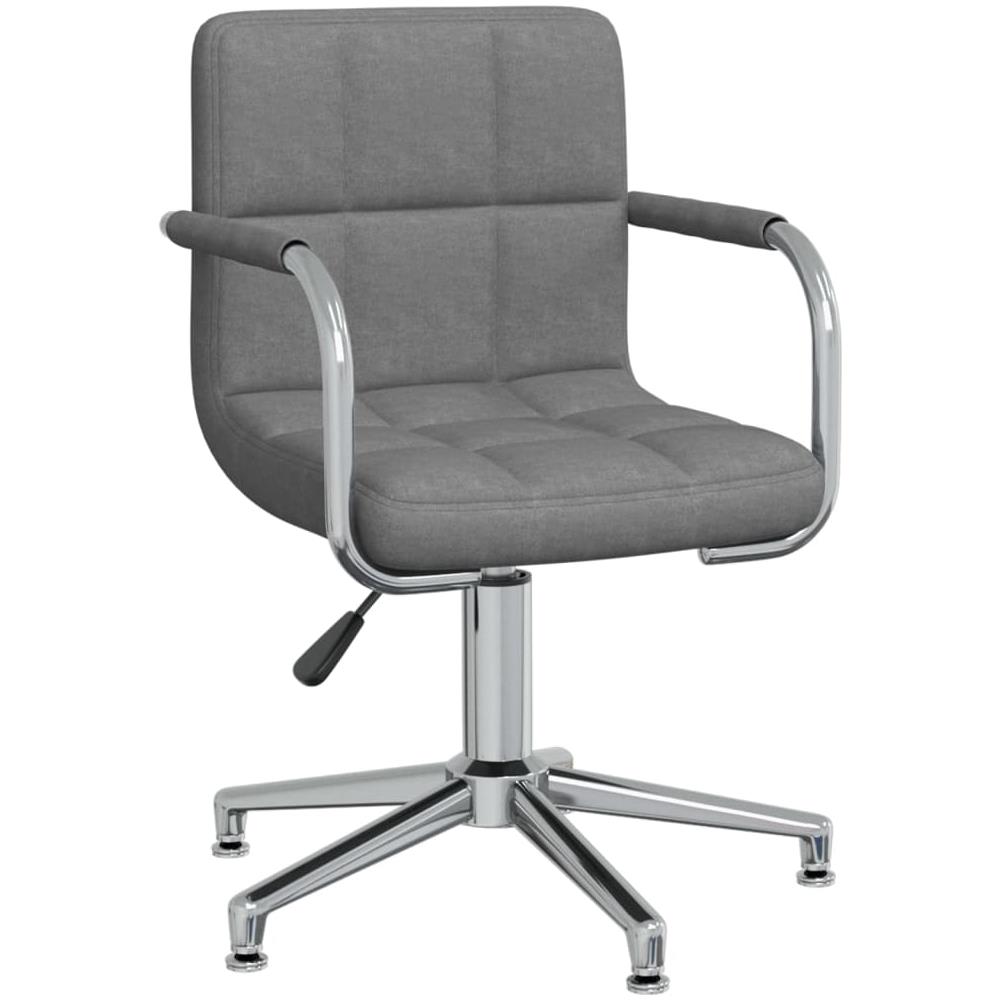 Sedia Da Ufficio Girevole Grigio Chiaro In Tessuto - Foto 2