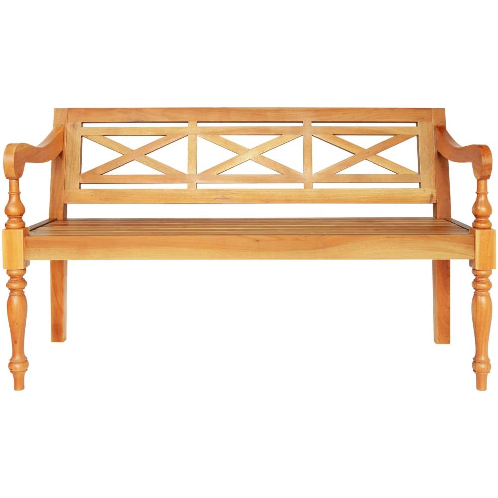Panca Batavia 123 Cm In Legno Massello Di Mogano Marrone Chiaro - Foto 2