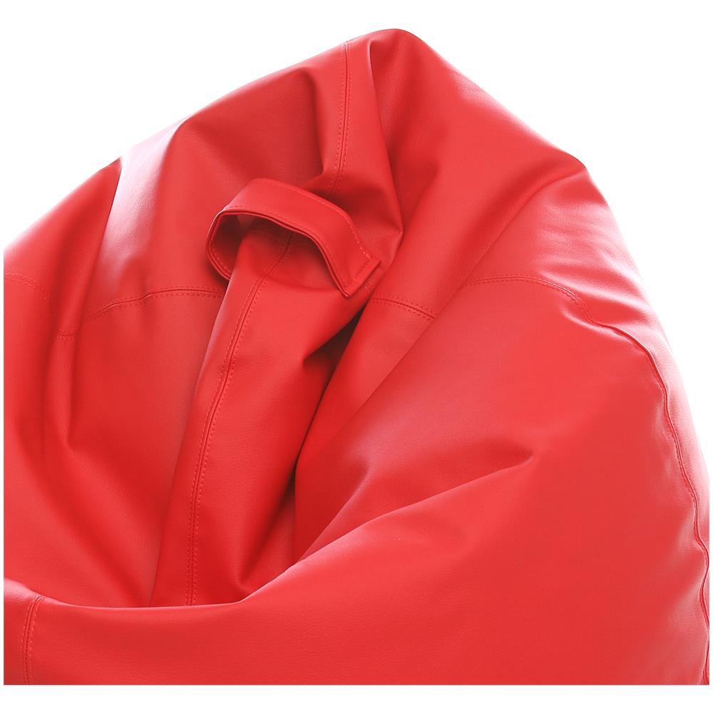 Poltrona Sacco In Poliestere Ed Ecopelle, Da 80 Cm Rosso - Foto 2