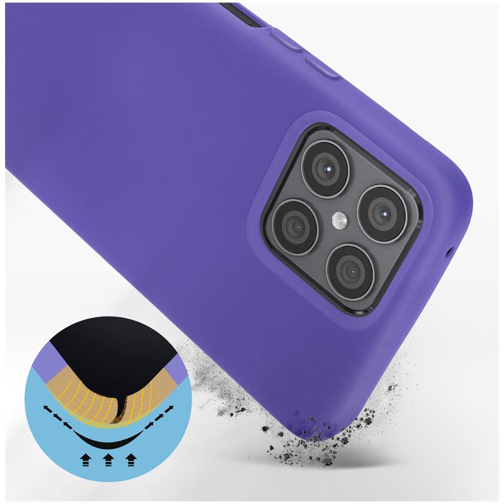 Cover Per Honor X8 4g In Silicone Semi-rigido Soft-touch Viola - Foto 2