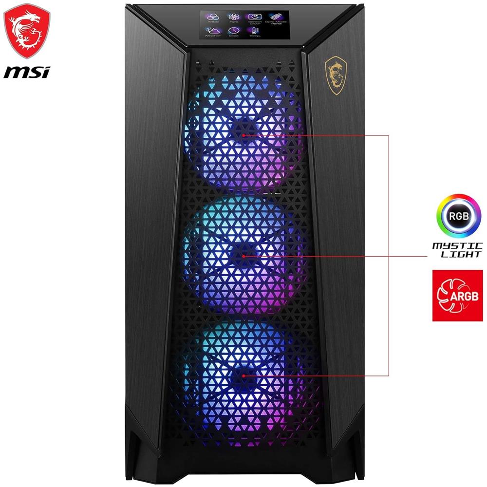 Case MEG PROSPECT 700 Midi Tower ATX / MicroATX / EATX / ITX Colore Nero (Finestrato) - Foto 2