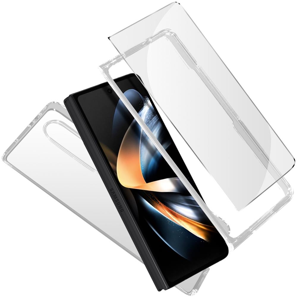 Cover Silicone Samsung Galaxy Z Fold4 + Vetro Temperato Trasparente - Foto 5