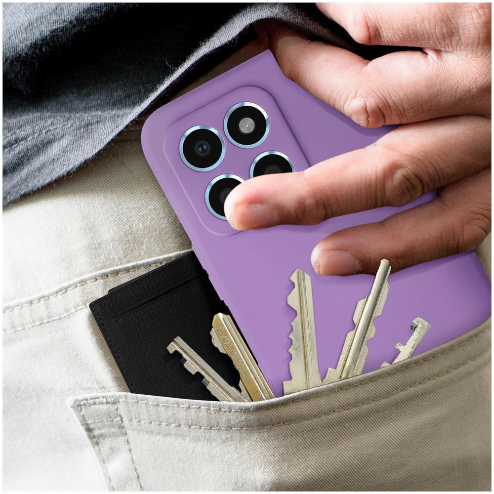 Cover Per Honor 70 Lite, Honor X8 5g E X6 Semi-rigido Soft-touch Viola - Foto 2
