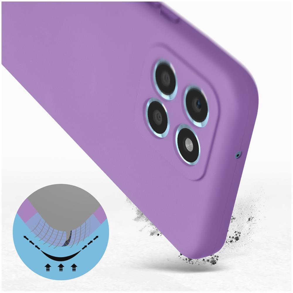 Cover Per Honor 70 Lite, Honor X8 5g E X6 Semi-rigido Soft-touch Viola - Foto 5