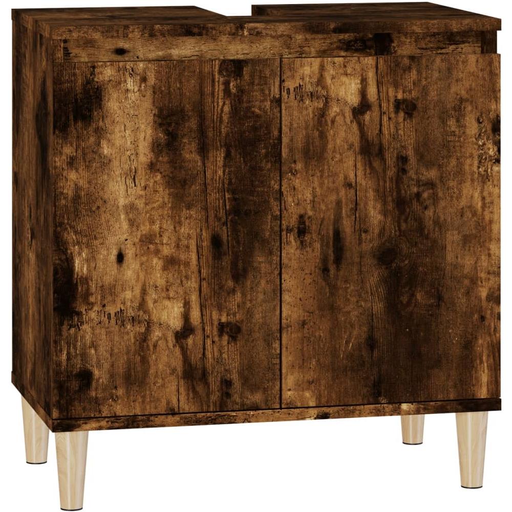 Mobile Lavabo Rovere Fumo 58x33x60 Cm In Legno Multistrato - Foto 2