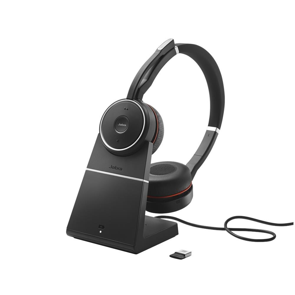 Evolve 75 Auricolare a Padiglione per Musica e Chiamate, Bluetooth Base di ricarica Colore: Nero - Foto 1