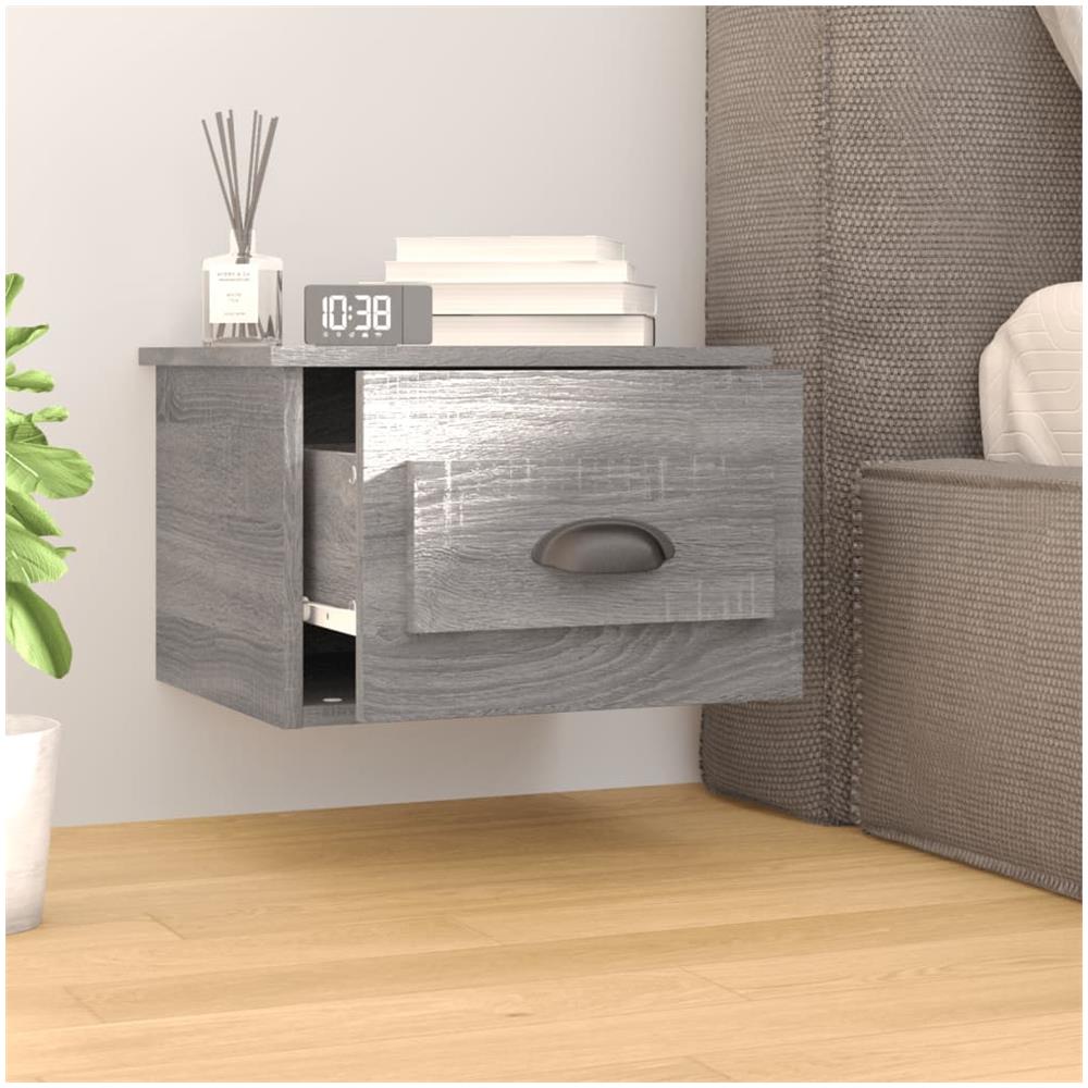 Comodini A Parete 2 Pz Grigio Sonoma 41,5x36x28 Cm - Foto 3