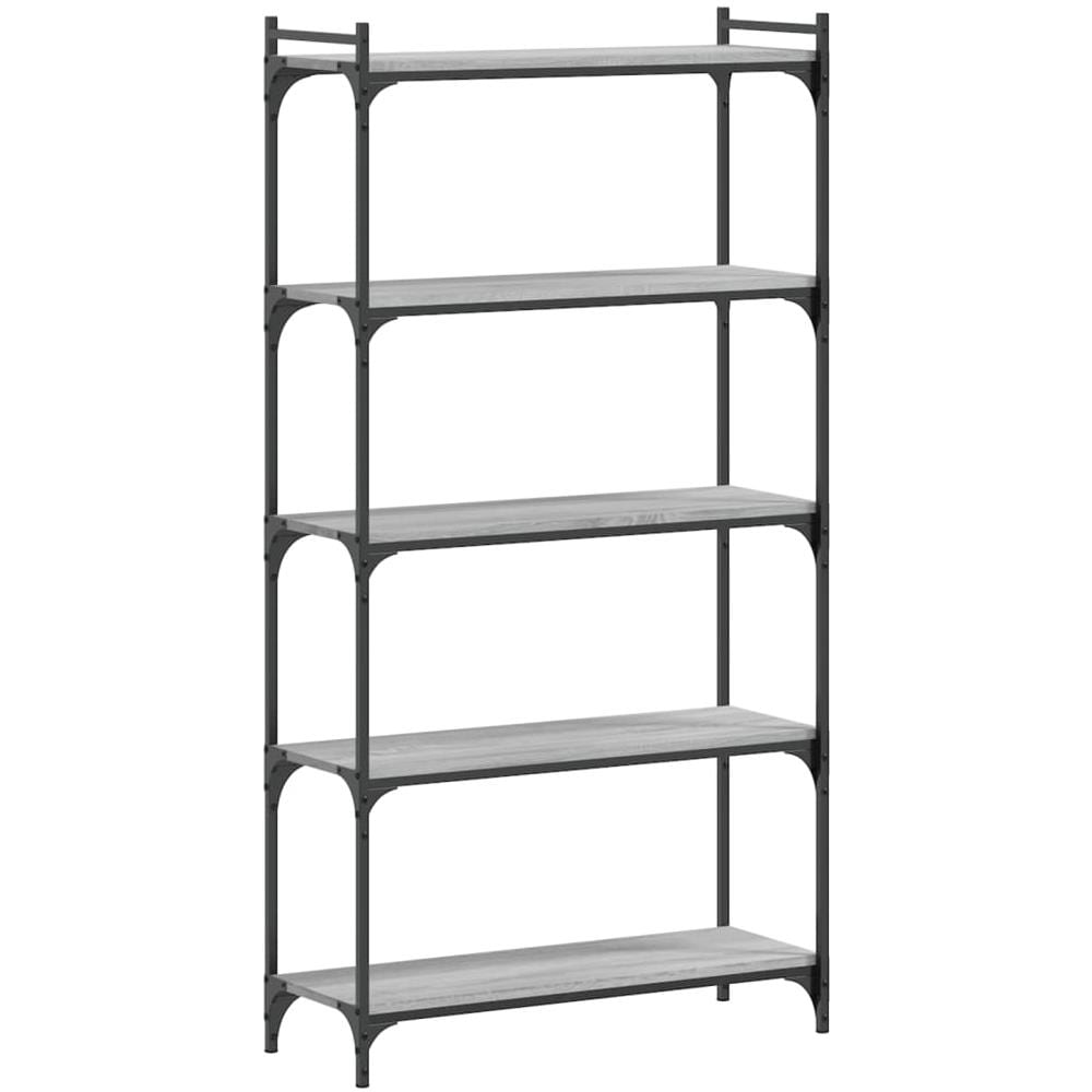 Libreria 5 Ripiani Grigio Sonoma 80x30x154cm Legno Multistrato - Foto 2