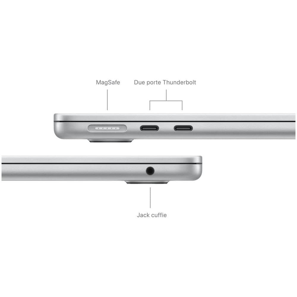 13-inch MacBook Air M3 chip with 8-core CPU and 10-core GPU, 24GB, 512GB SSD - Silver - Foto 7