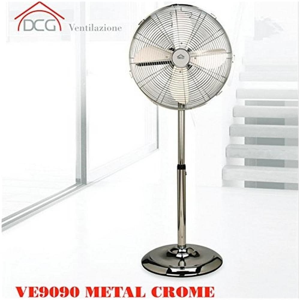 VE9090 Ventilatore a Colonna Metal Crome Diametro 40 cm 3 Velocità - Foto 6