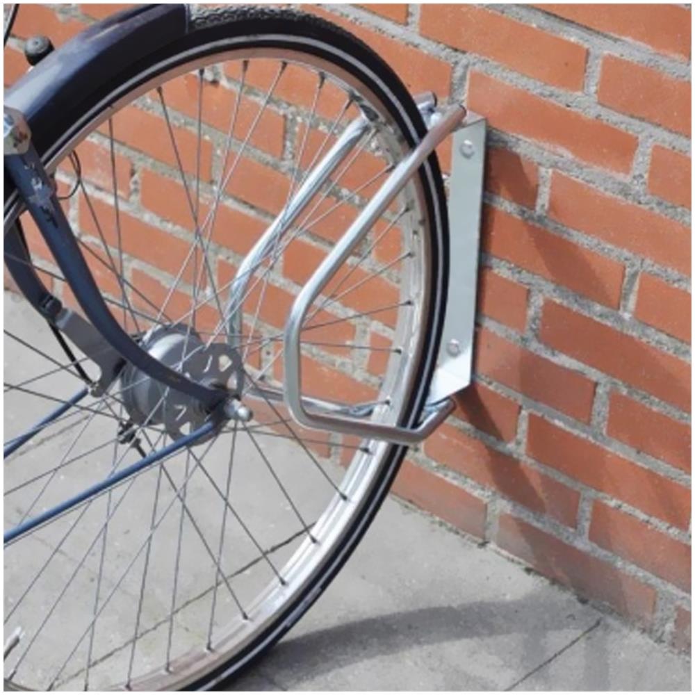 Parcheggio Porta Bici Da Parete 1 Posto Stand Cavalletto Bicicletta Acciaio Inox - Foto 3